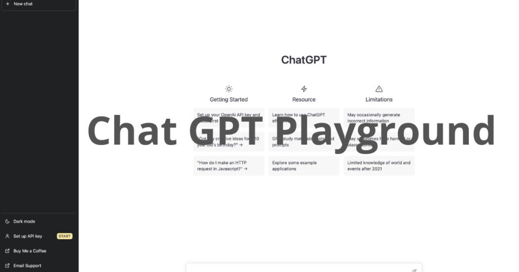 Chat GPT Playground demo at freegpt