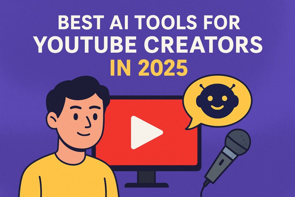 AI tools for YouTube creators in 2025 – video editing, scripting, voiceovers, and optimization tools to grow your channel faster.