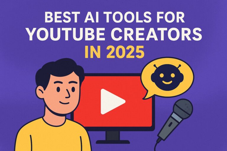 AI tools for YouTube creators in 2025 – video editing, scripting, voiceovers, and optimization tools to grow your channel faster.