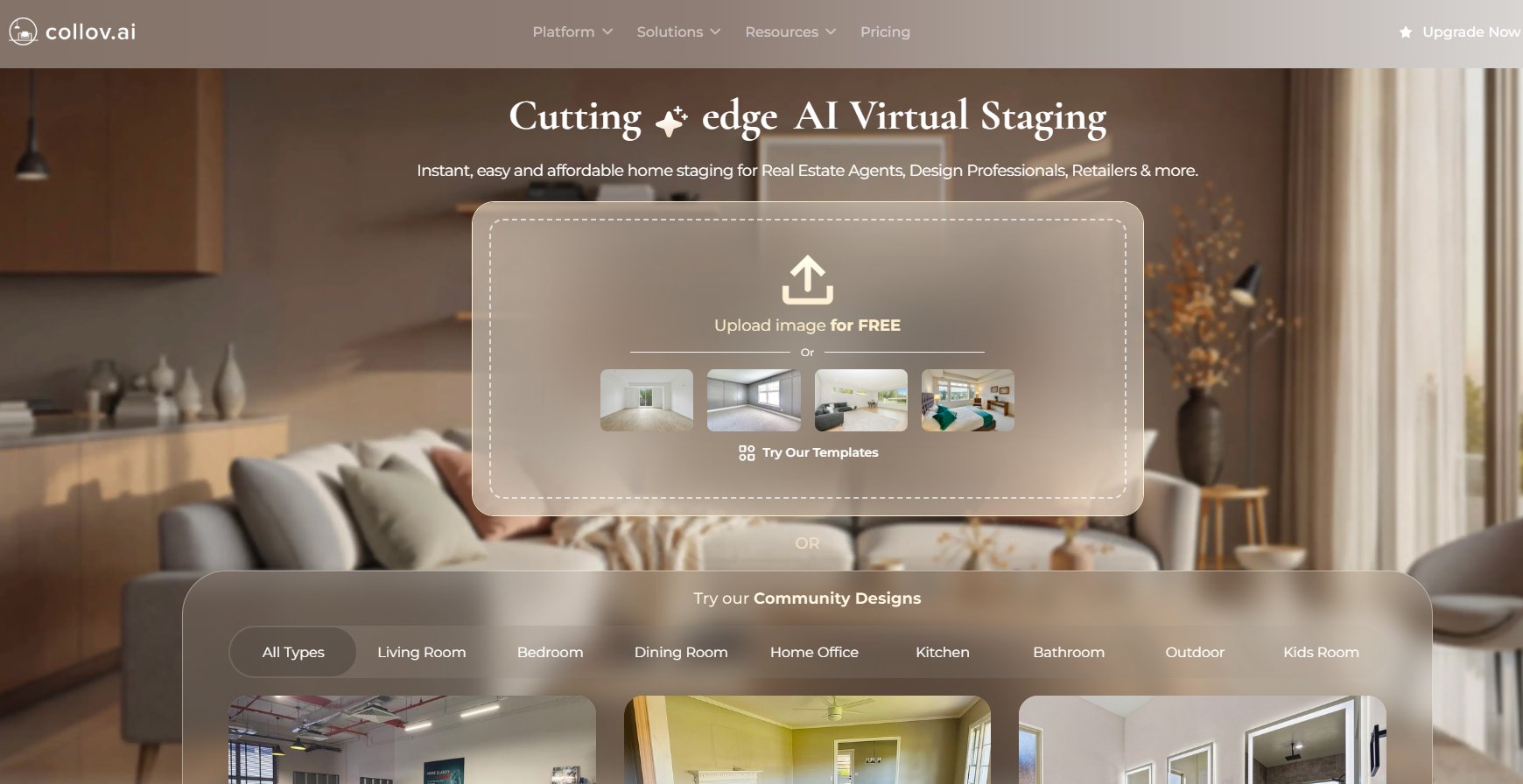 Collov AI (Best for AI Tools for Interior Design)