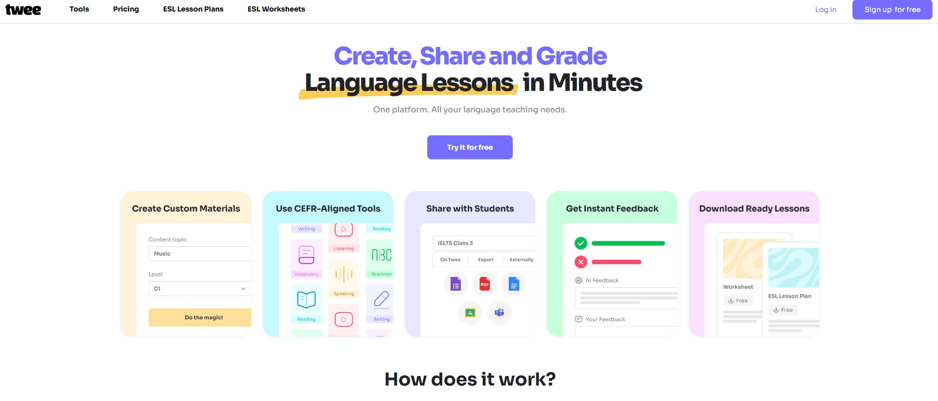 Twee (Best for Language Teachers)