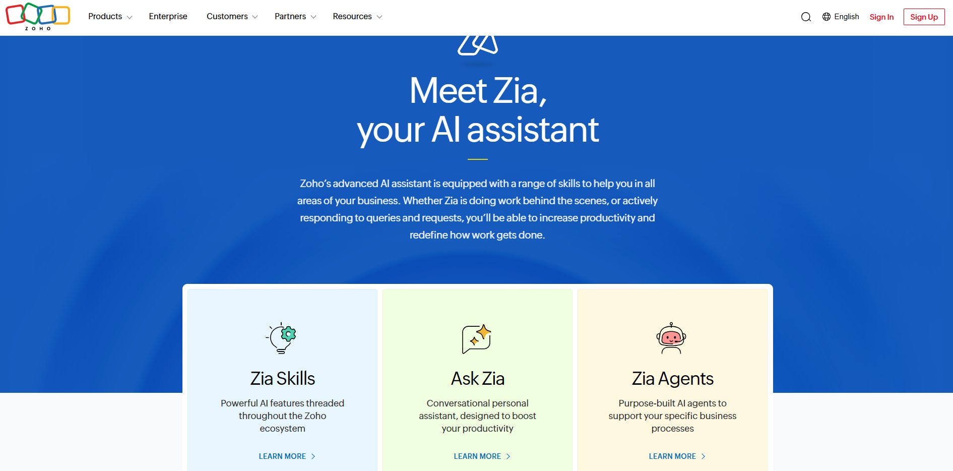Zoho CRM + Zia AI – Best Budget AI CRM tools for real estate agents