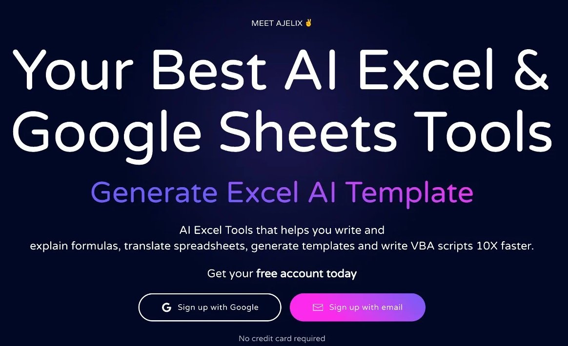 Ajelix (Best for Advanced Excel Automation)