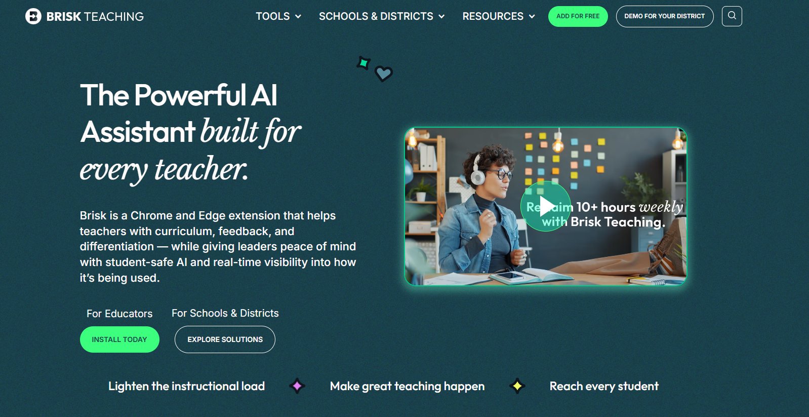Brisk Teaching (Best for Feedback)