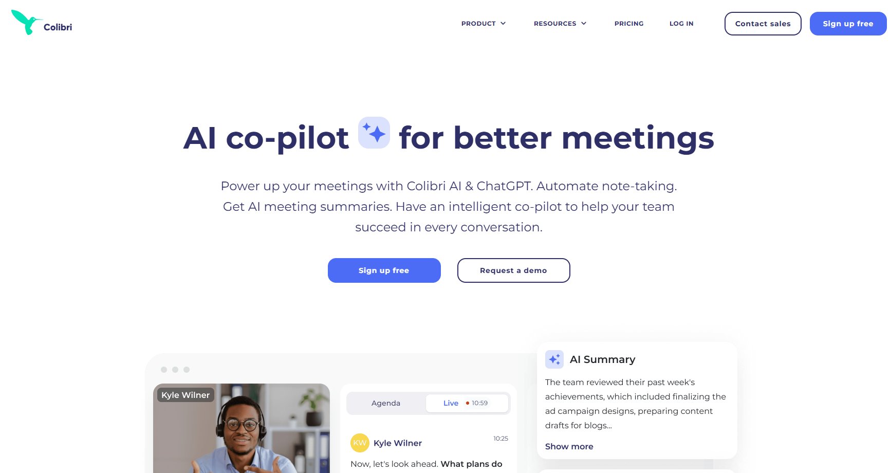 Colibri.ai (Best AI For Non-english Meeting Notes)
