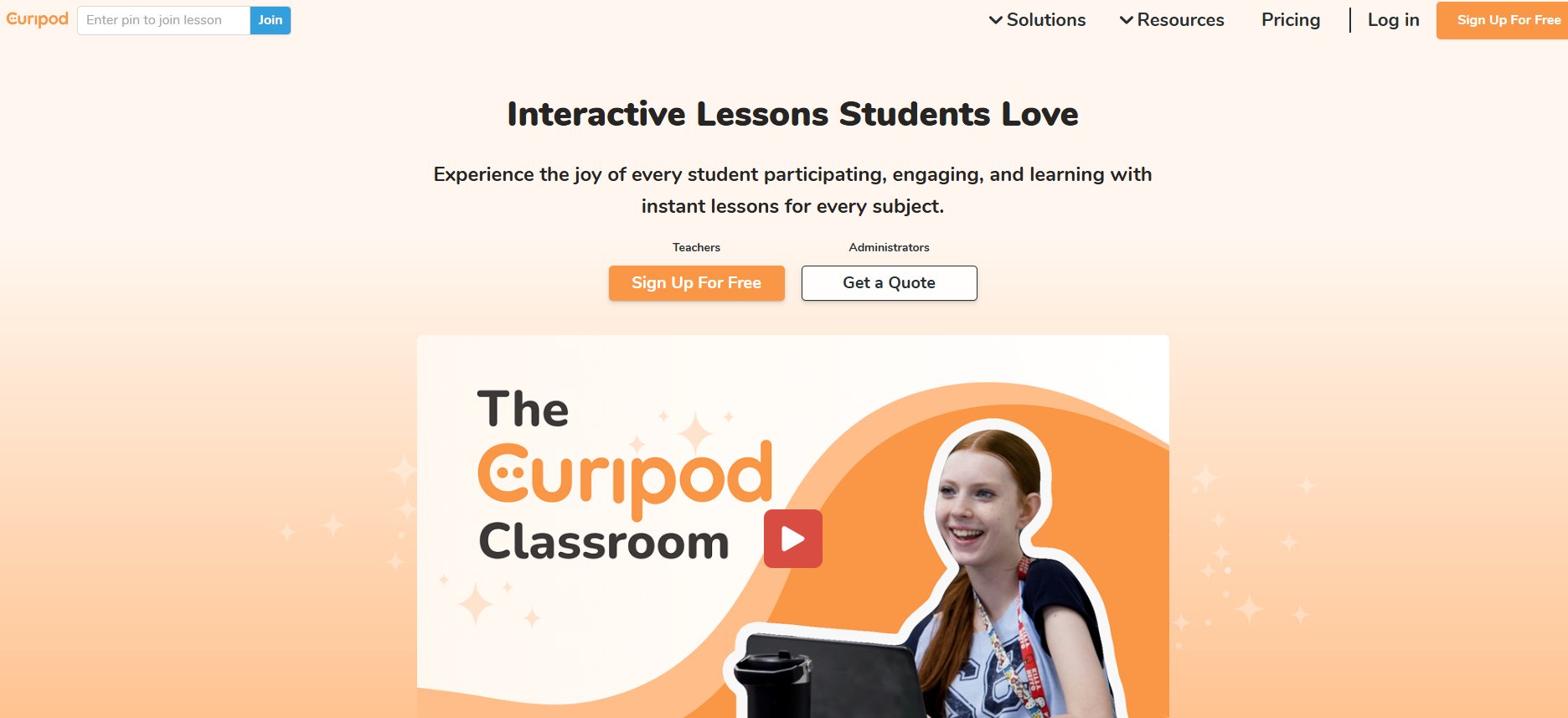Curipod (Best for Interactive Lessons)