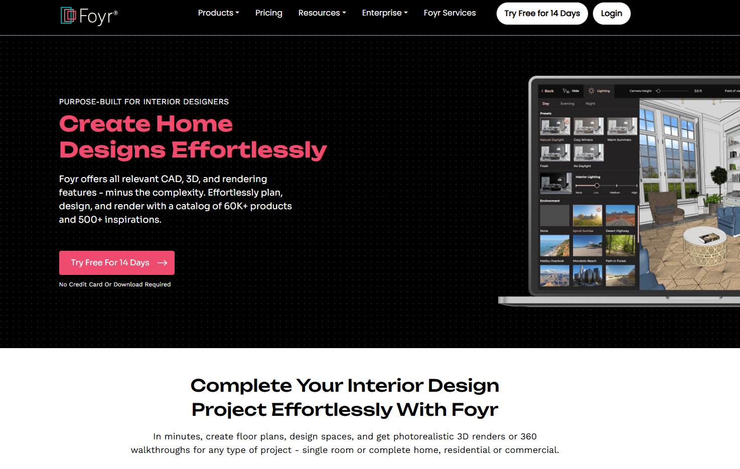 Foyr Neo (Best AI Tools for Professional Interior Designers)