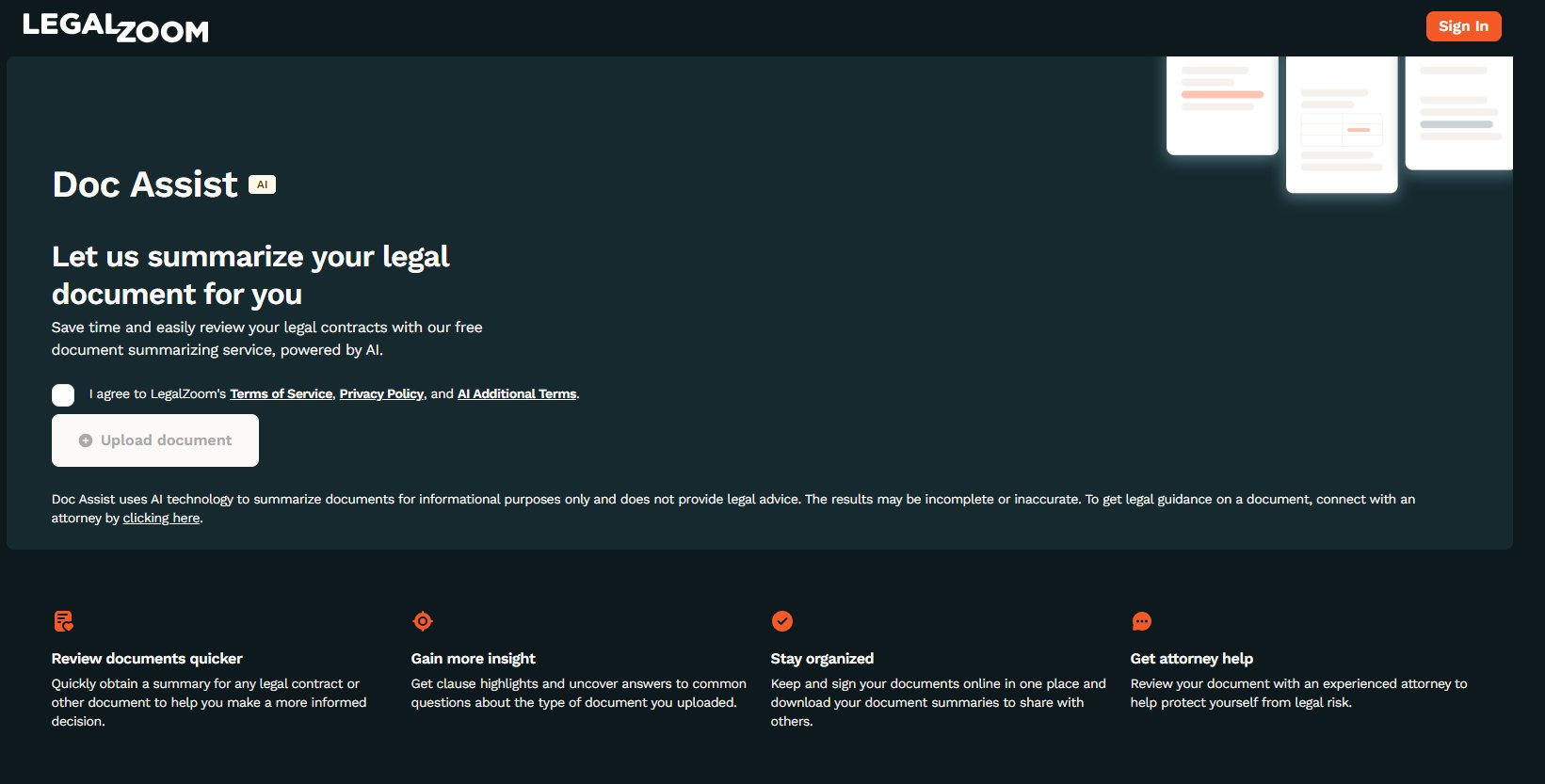 LegalZoom AI (Best for Startups)