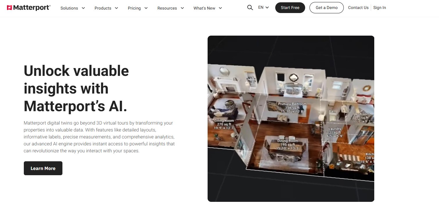 Matterport + AI Insights – Best for 3D Tours