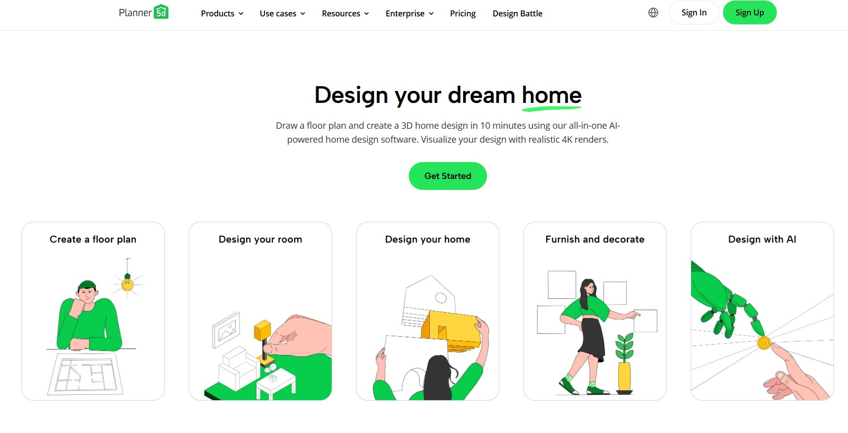 Planner 5D (Best All-in-One AI Tools for Interior Design)