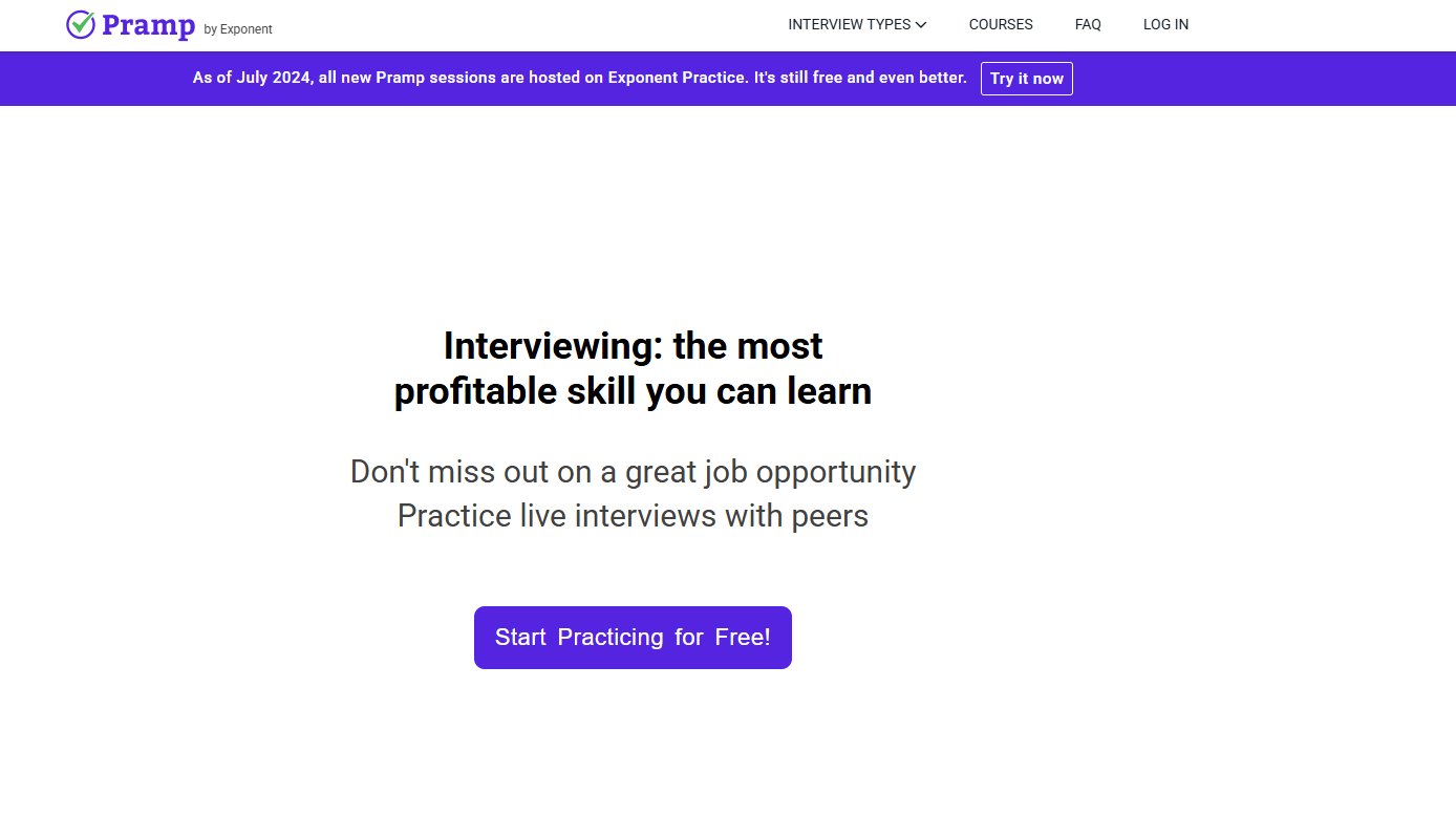 Pramp - Best for Peer-to-Peer Mock Interviews