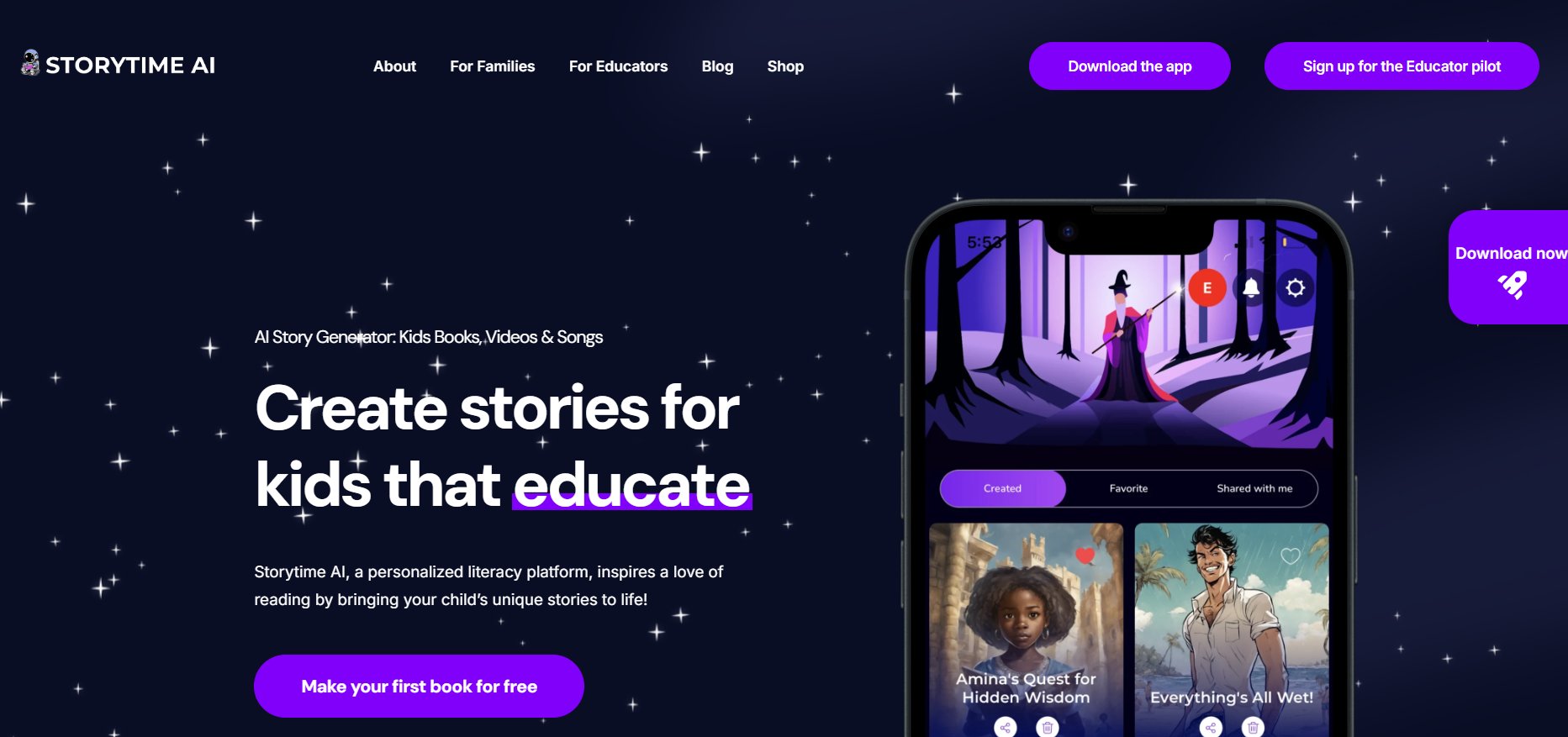 Storytime AI (Best For Multilanguage Stories)